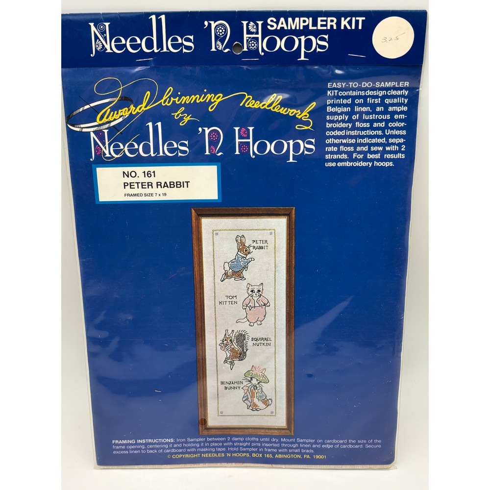 Needles &  hoops Peter rabbit 161 Crosstitch kit